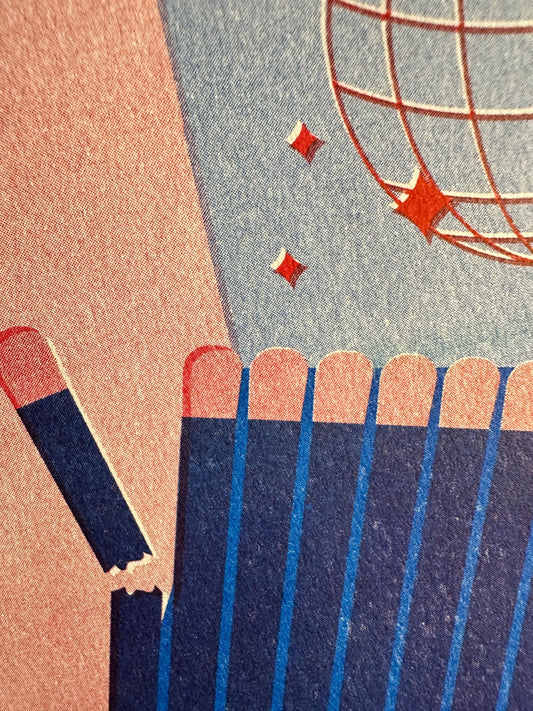 Disco Matches - Risograph Print, 8x10