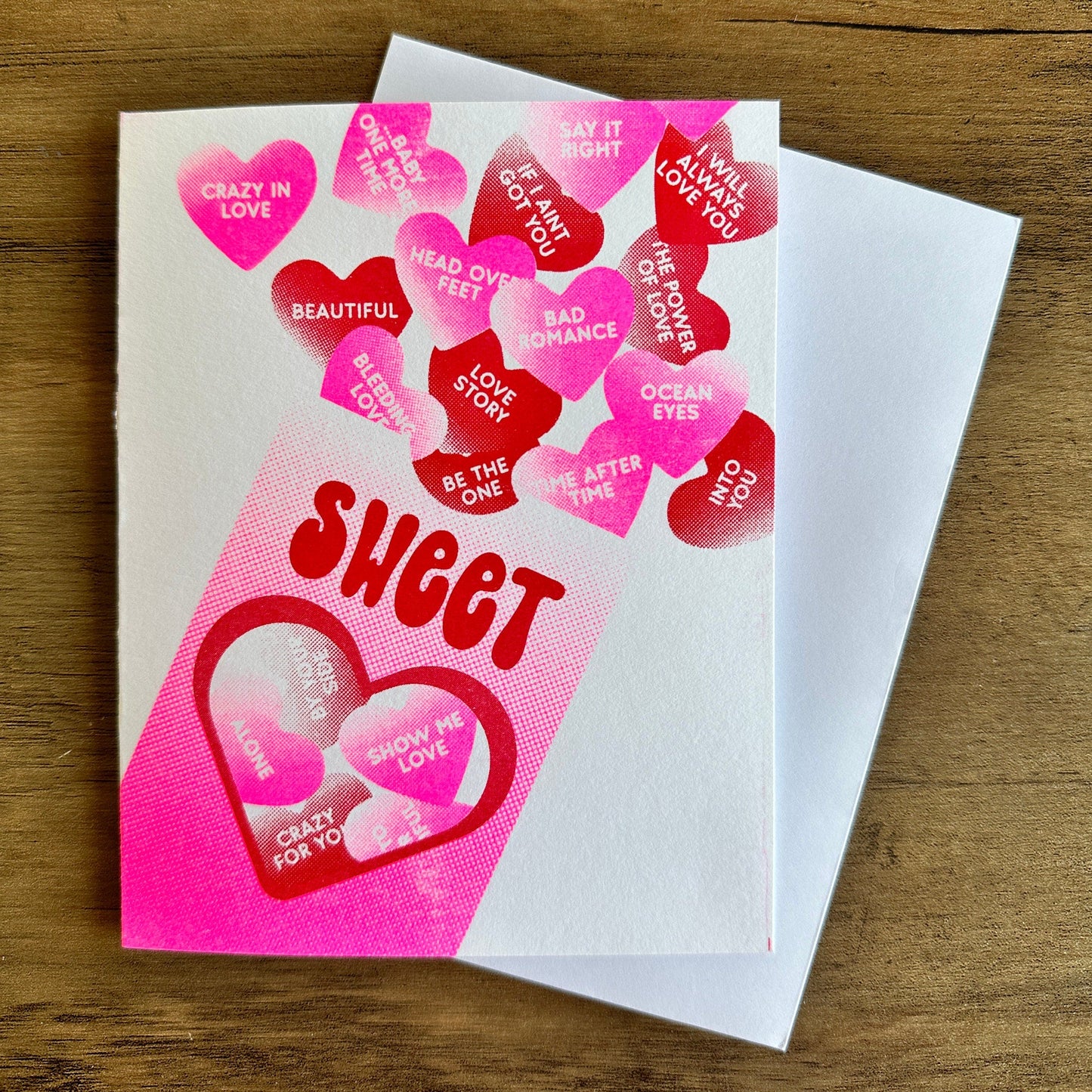 Pop Queens Love Songs - Risograph Card