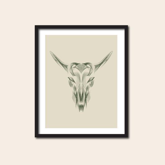 Bull Skull - Print, 8x10, 11x14