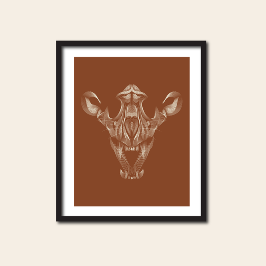 Tiger Skull - Print, 8x10, 11x14