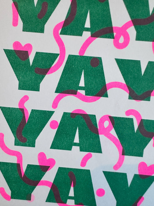 YAY - Risograph Card