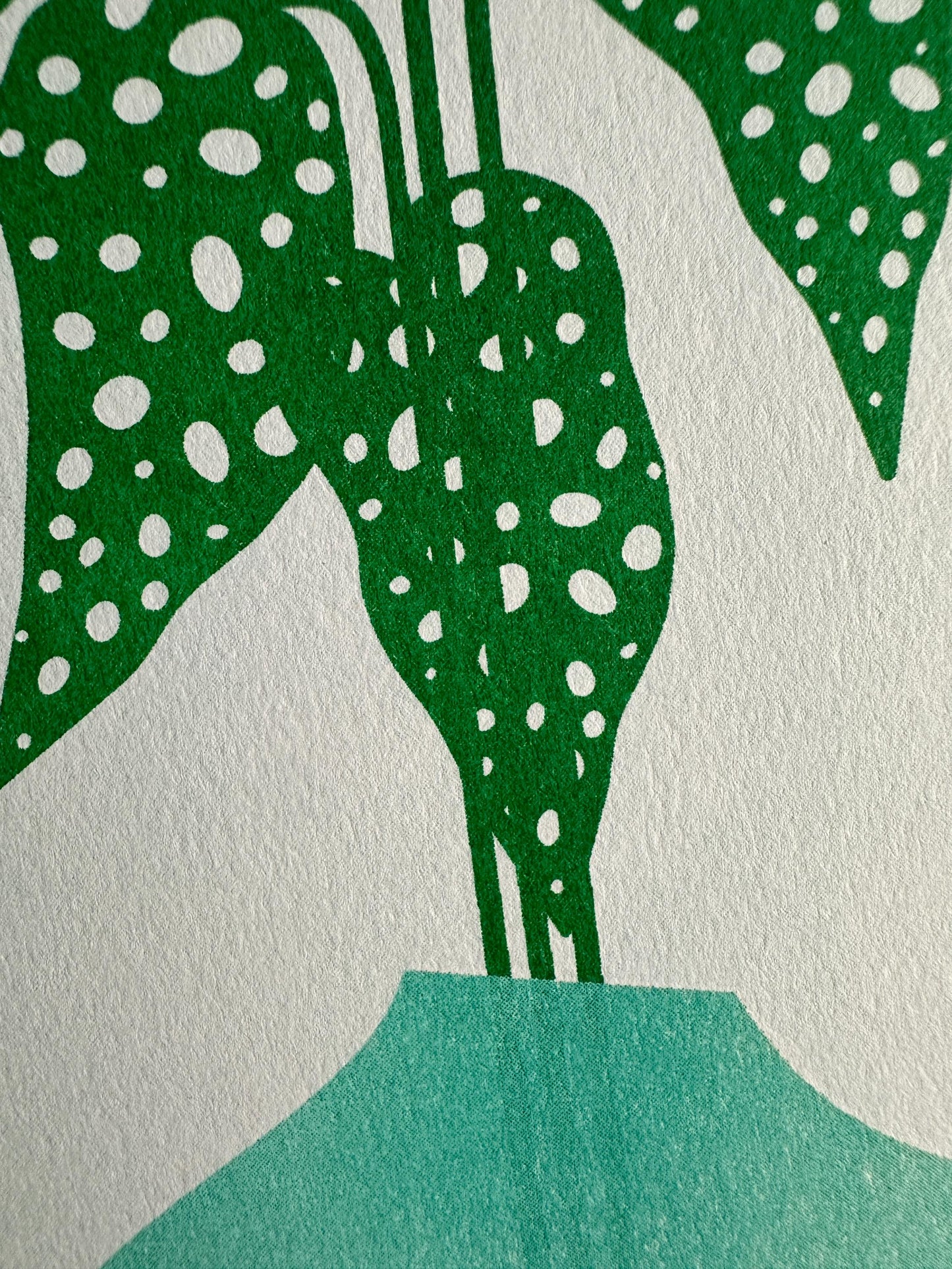 Monstera Plant - Risograph Print, 8x10