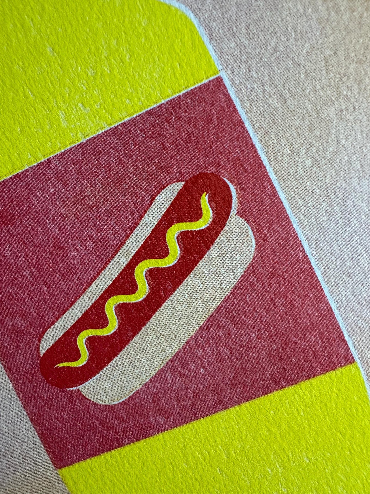 Mustard Bottle - Risograph Print, 8x10