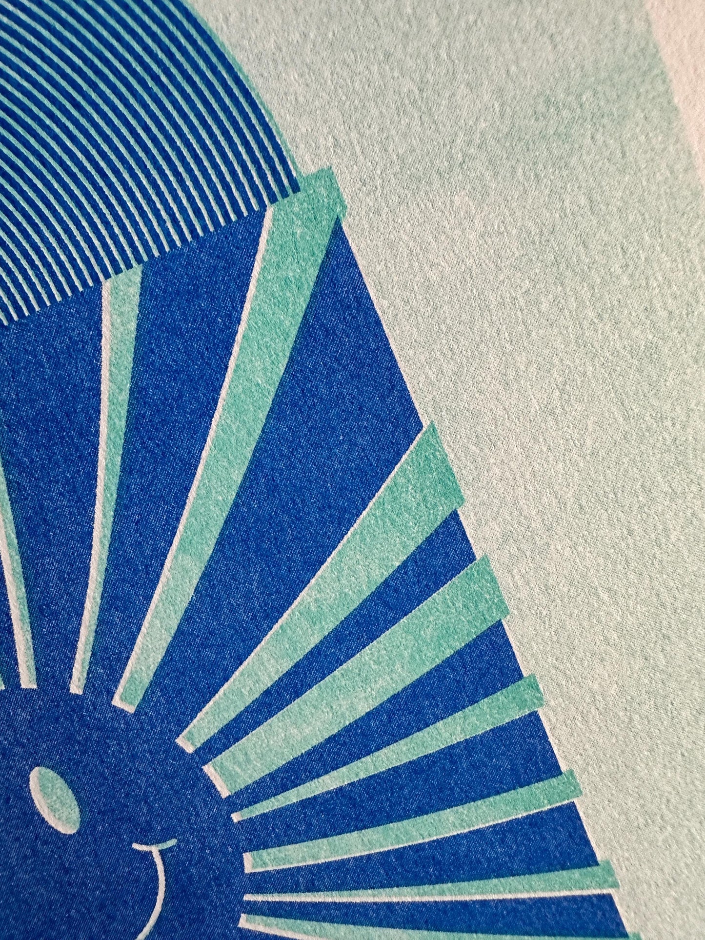 Vinyl Record - Risograph Print,  8x10