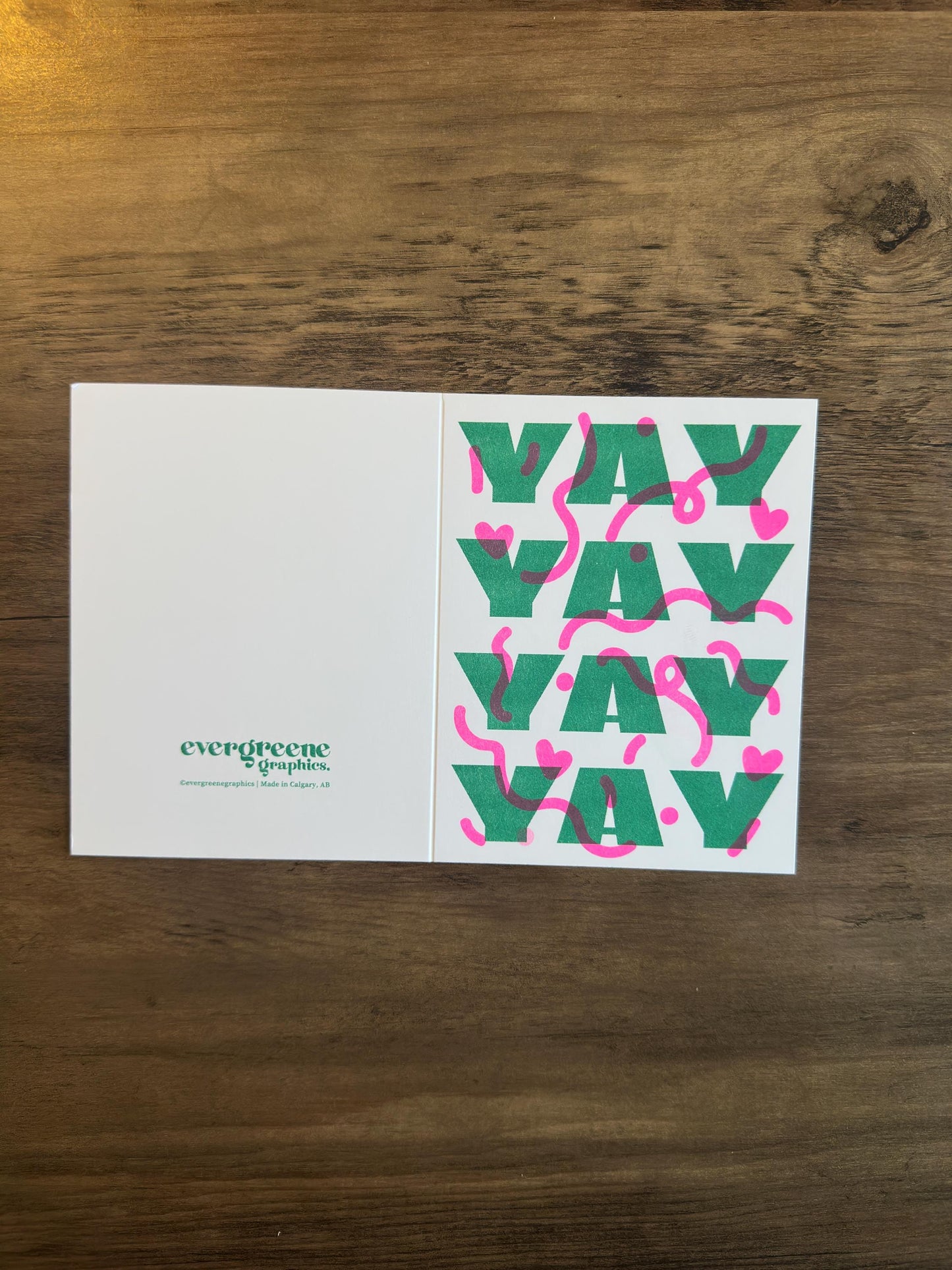YAY - Risograph Card
