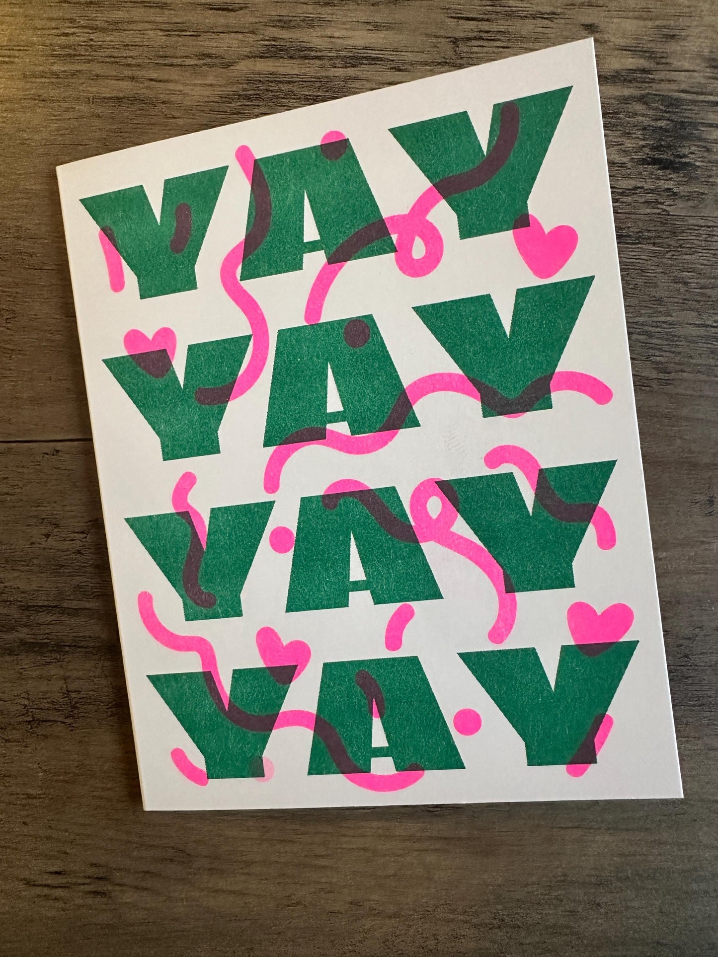 YAY - Risograph Card