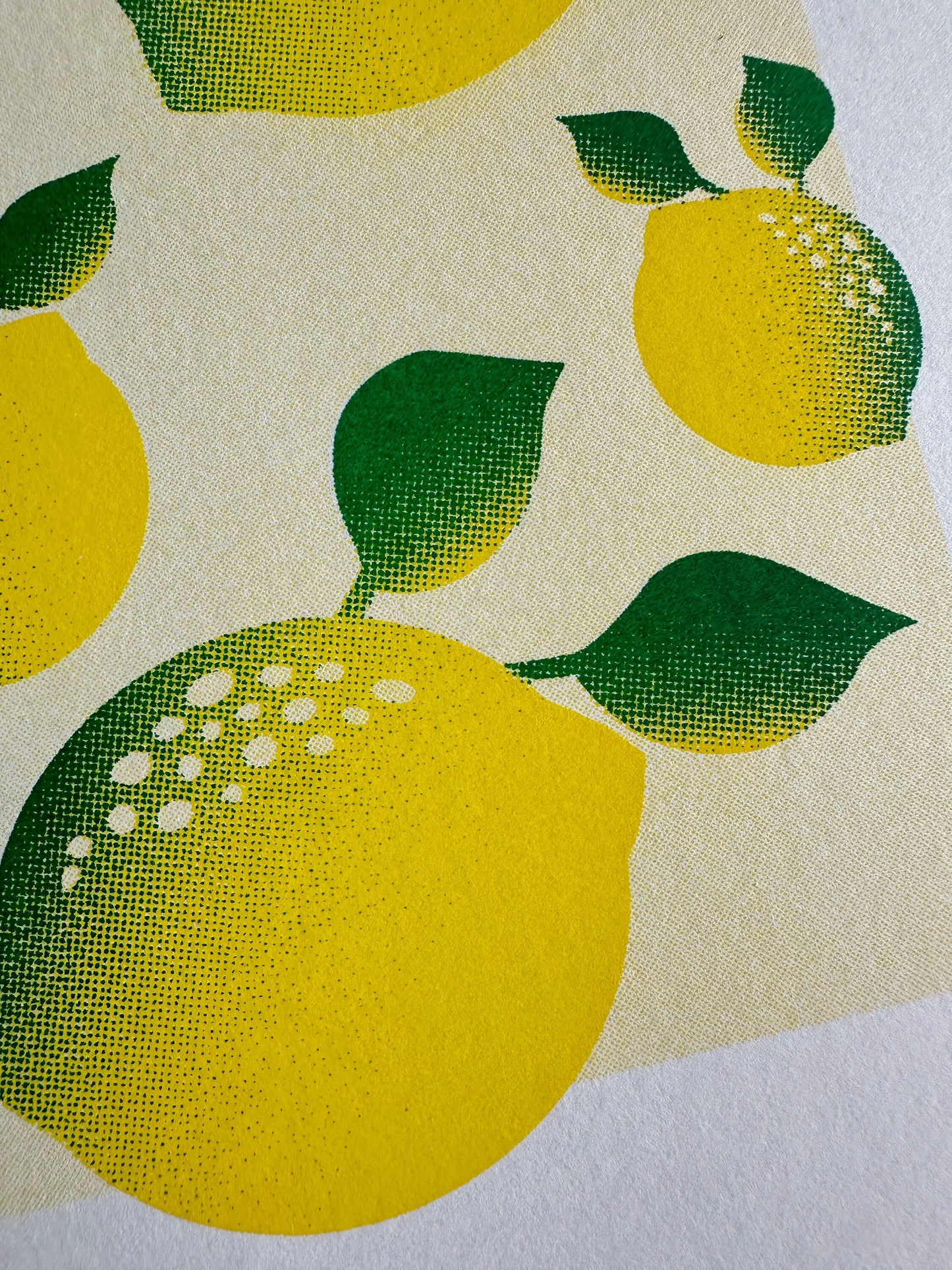 Fruit Trio: Strawberry, Lemon, Blueberry - Risograph Print, 8x10