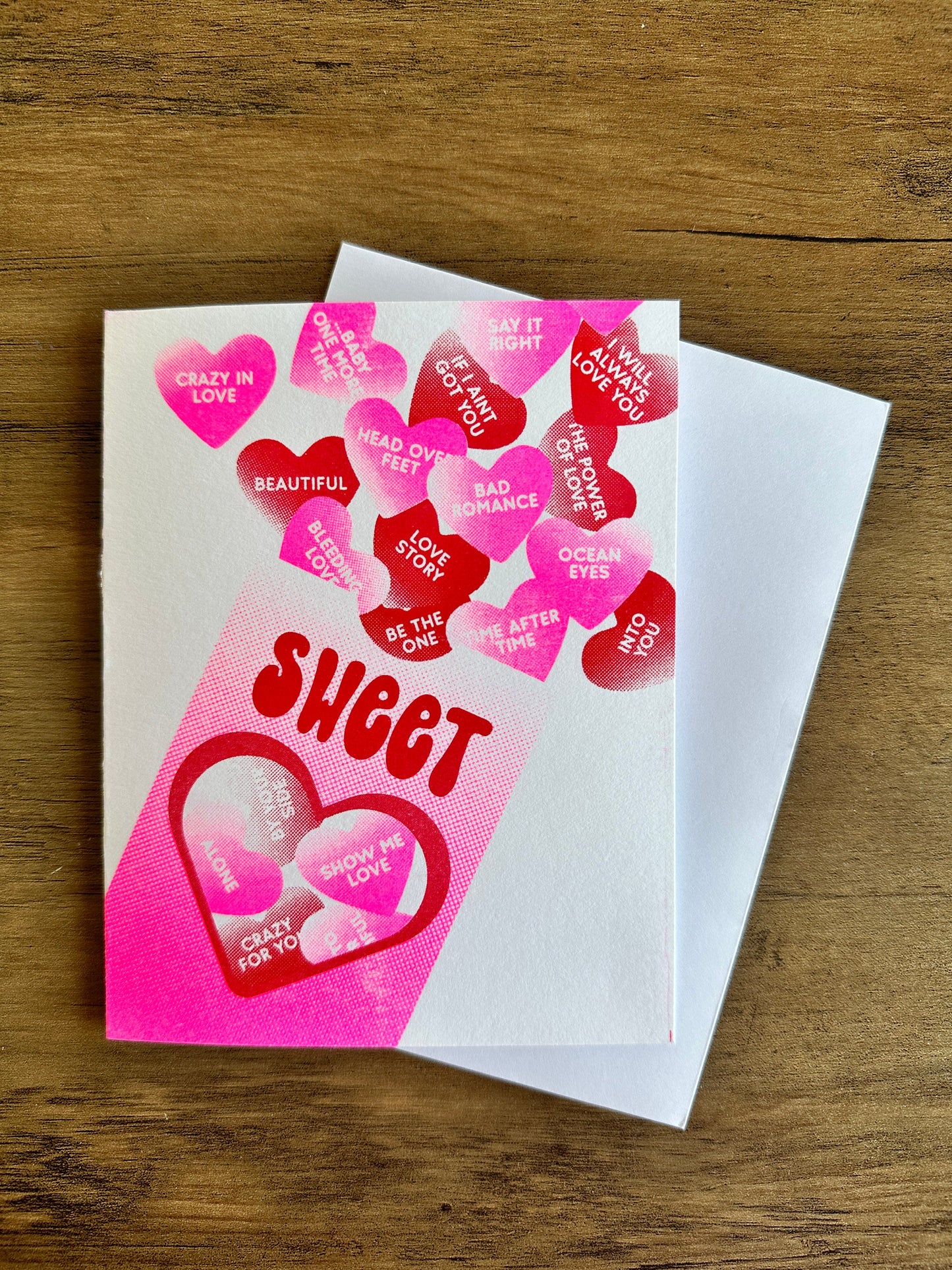 Pop Queens Love Songs - Risograph Card