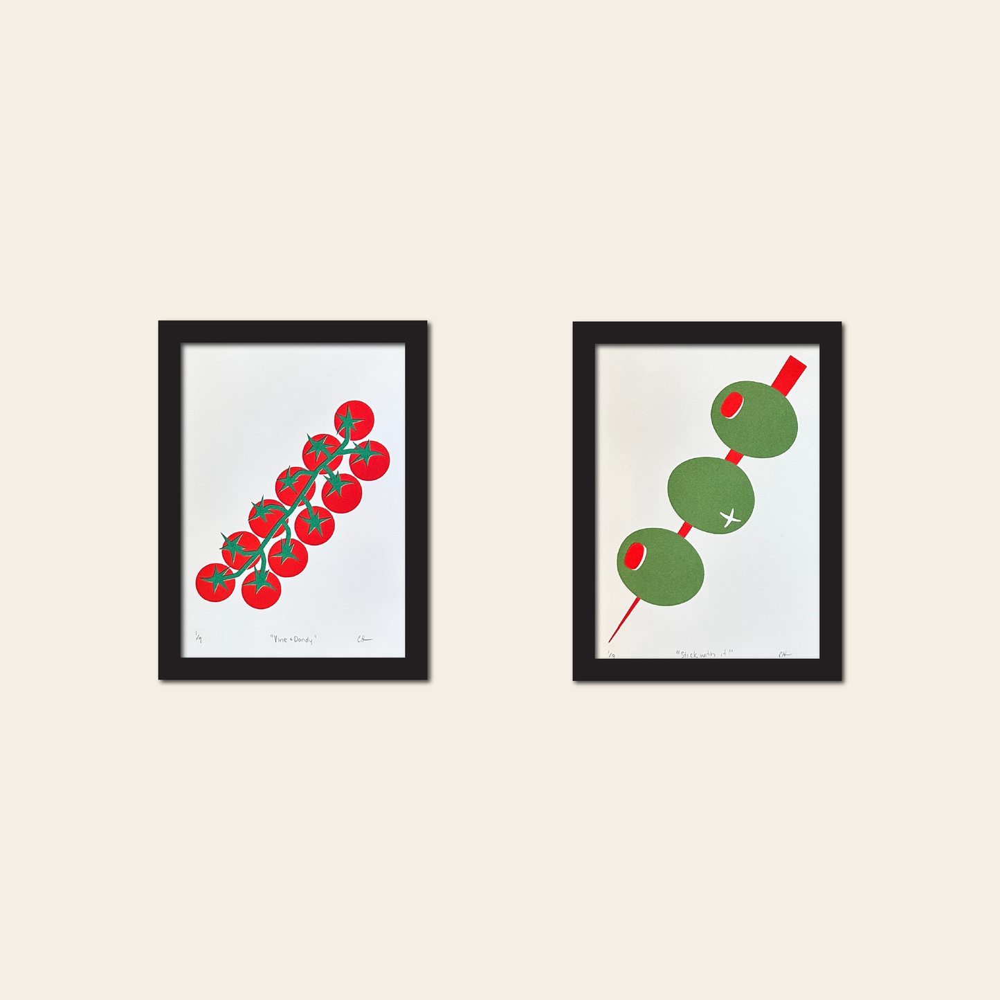 stick with it- Screen Print (2 layer),  5x7