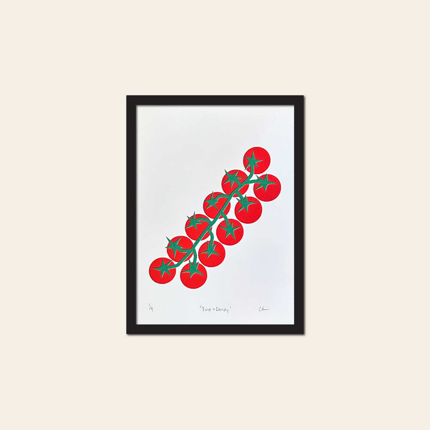 vine + dandy- Screen Print (2 layer),  5x7