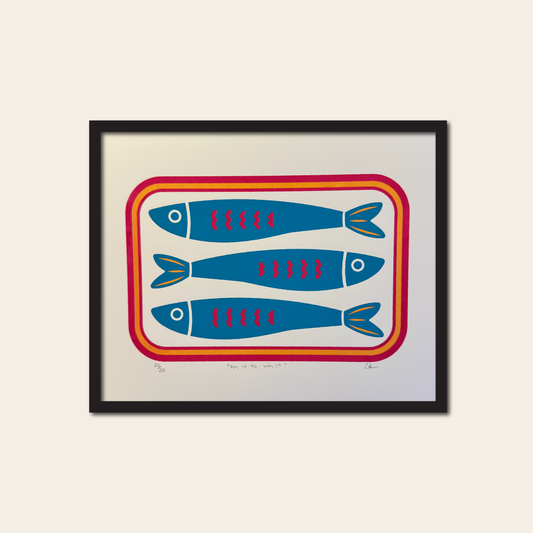 tin it to win it- Screen Print (3 layer),  8x10