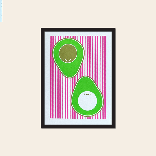 avoca-do/avoca-don't- Screen Print (3 layer),  5x7
