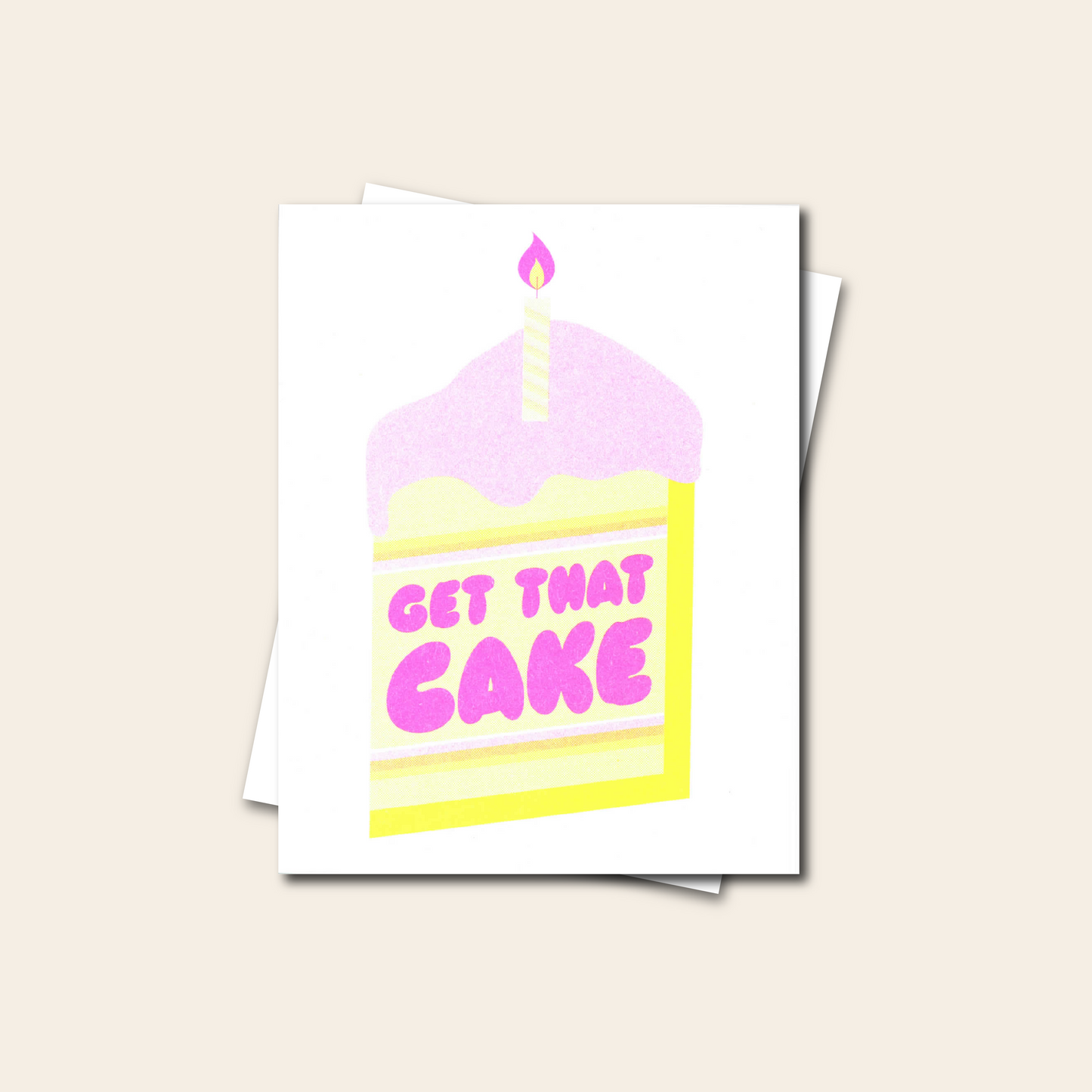 Get That Cake - Risograph Card