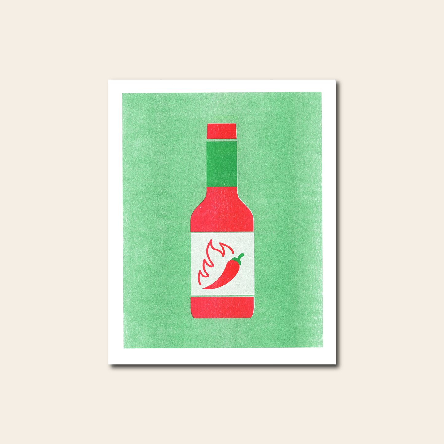 Hot Sauce - Risograph Print, 8x10