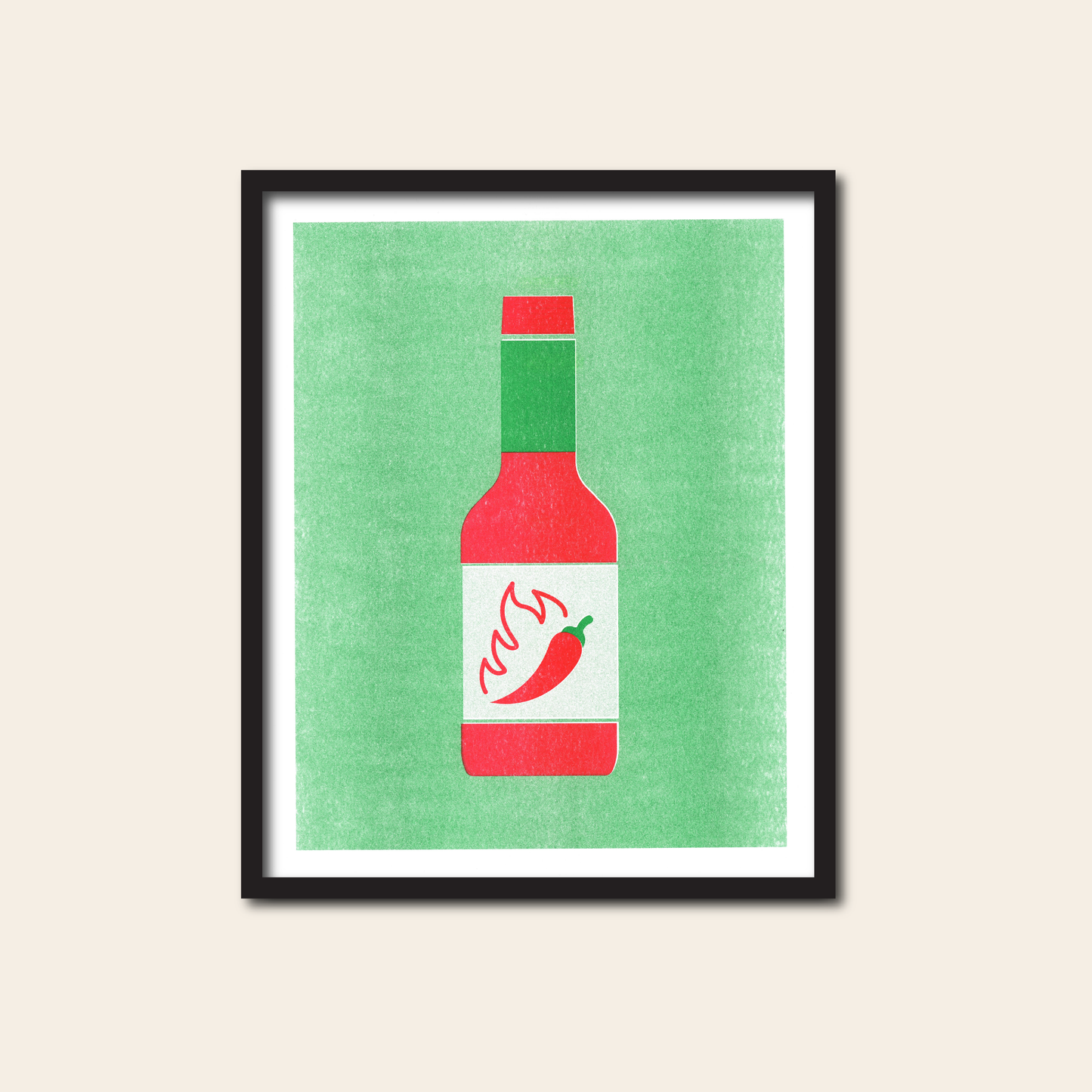 Hot Sauce - Risograph Print, 8x10