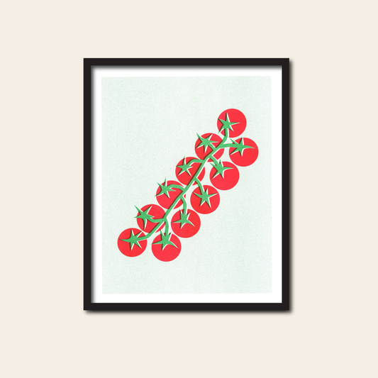 Tomatoes on the Vine - Risograph Print, 8x10