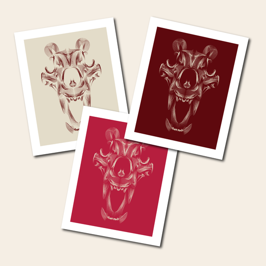 Bear Skull - Print, 8x10, 11x14