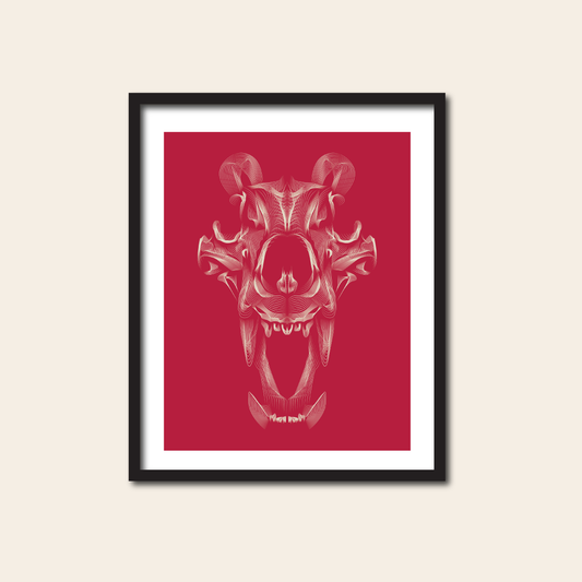 Bear Skull - Print, 8x10, 11x14