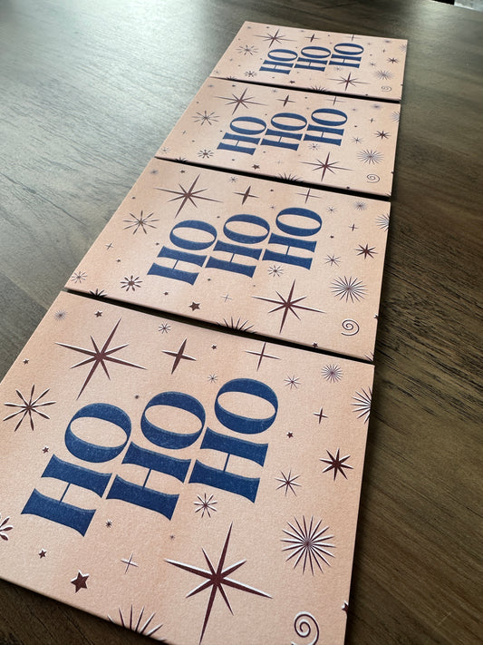 Ho Ho Ho - Holiday Risograph Card