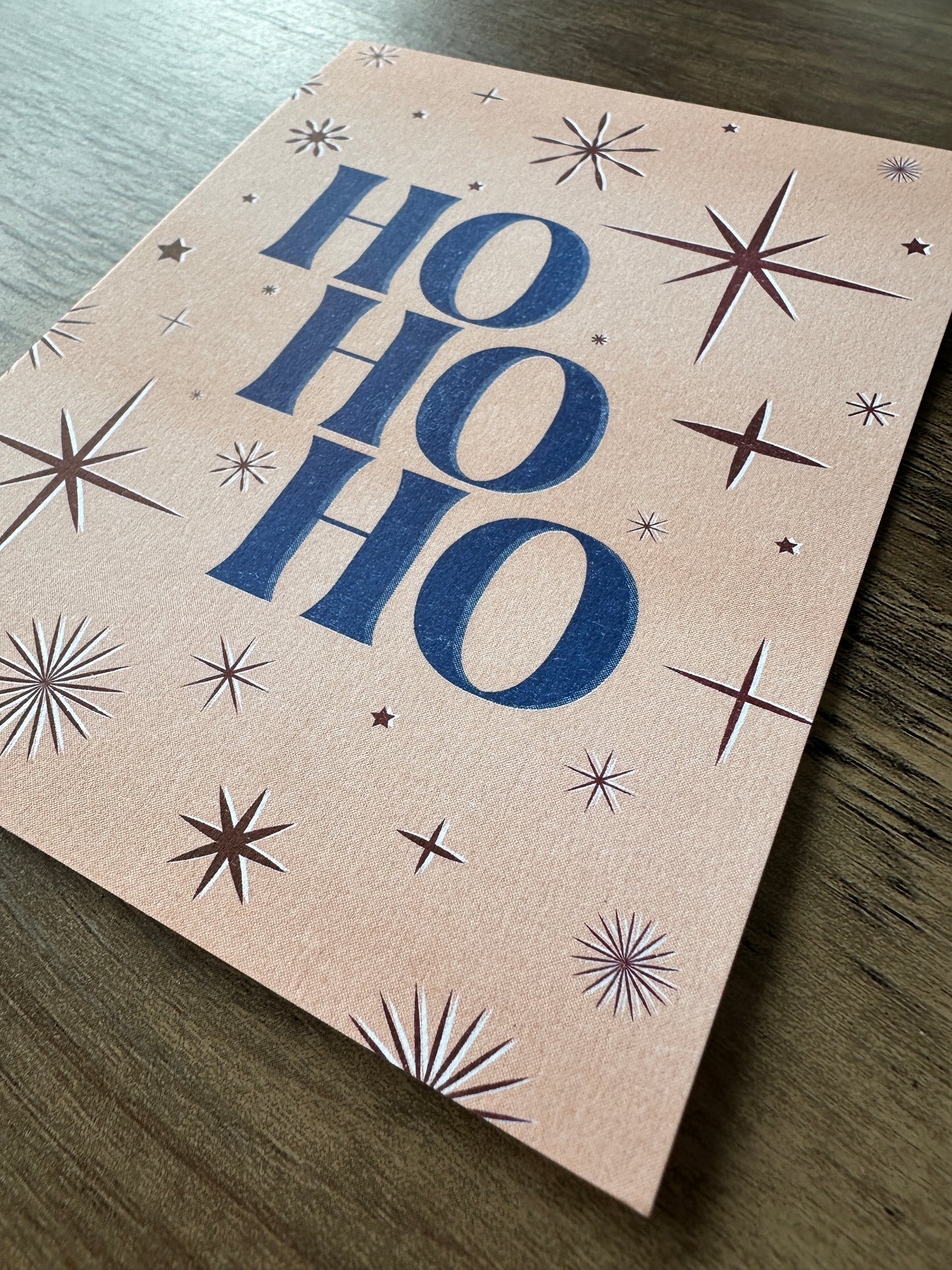 Ho Ho Ho - Holiday Risograph Card