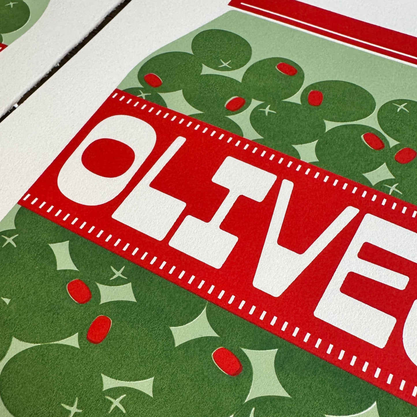olive the way- Screen Print (3 layer),  8x10