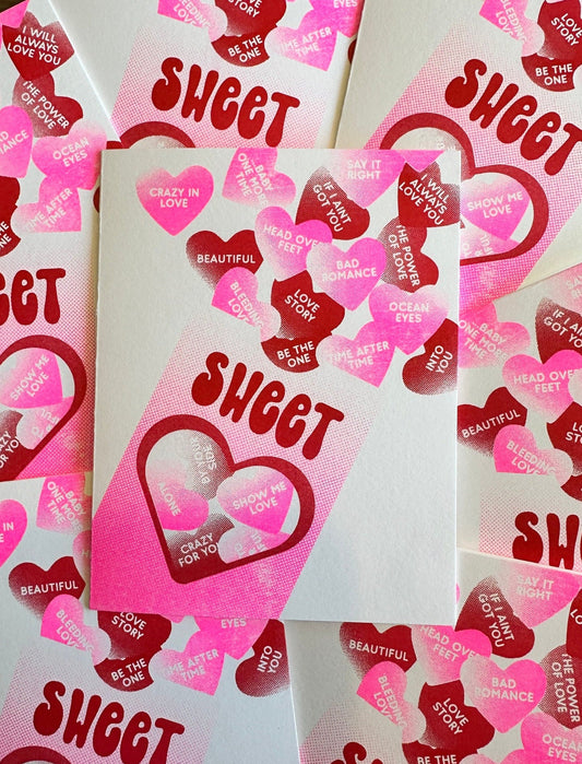 Pop Queens Love Songs - Risograph Card