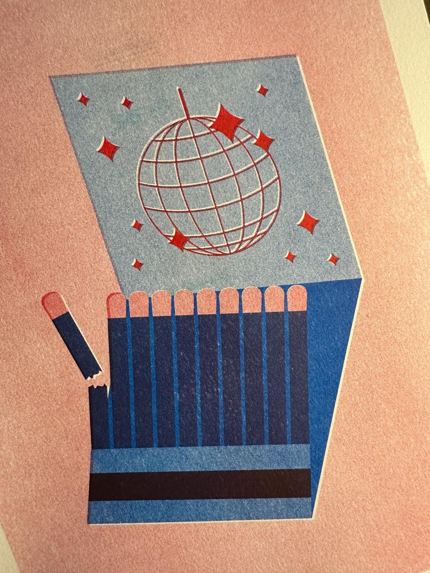 Disco Matches - Risograph Print, 8x10